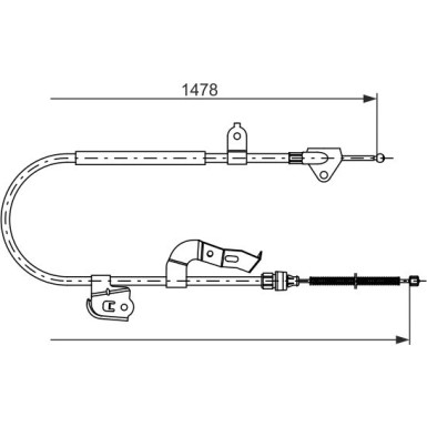 Handbremsseil re | PEUGEOT,TOYOTA,CITROEN | 1987477951