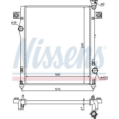 Wasserkühler PKW | DODGE NITRO 07- 3.7 I | 61030