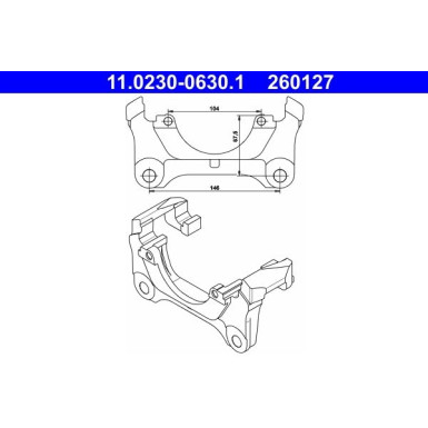 Halter, Bremssattel | 11.0230-0630.1