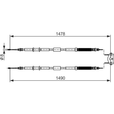 Handbremsseil | OPEL Corsa 06 | 1987482282