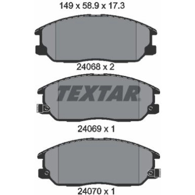 Bremsbelagsatz Kia P. Sorento 2,4-3,5 V6 02- Usa | 2406801