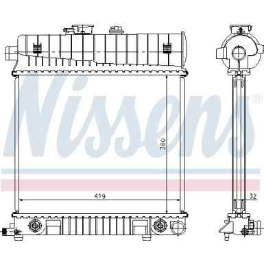 Wasserkühler PKW | MERCEDES W202,W208,W210 | 62708A