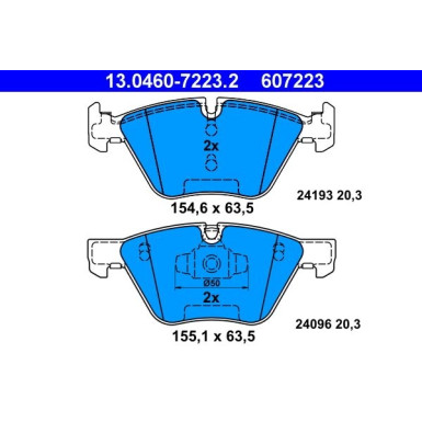 Bremsbelagsatz Bmw S. 1 2.0-3.0 05-13 | 13.0460-7223.2