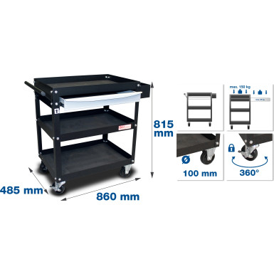 BGS Werkstattwagen | 1 Schublade, offen | 4200