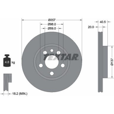 Bremsscheibe Fiat P. Scudo/Ulysse 1.6-2.0 96-06 | 92088003