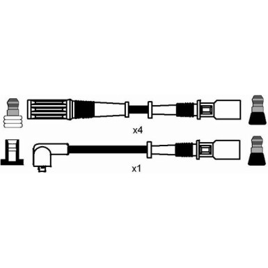 RC-FT621 NGK | Zündkabelsatz | FIAT UNO (146A/E) 55 1.0,4.94-8.00 | 8523