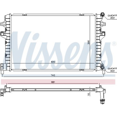 Wasserkühler PKW | VW Golf VII 12 | 65306