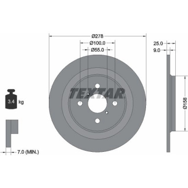 Bremsscheibe Toyota T. Yaris 1.0-1.5 05 | 92161903