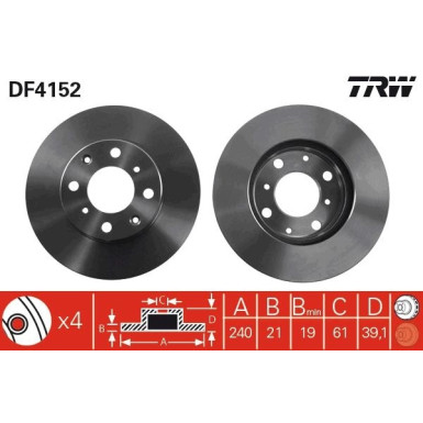 Bremsscheibe Honda P.Logo | DF4152