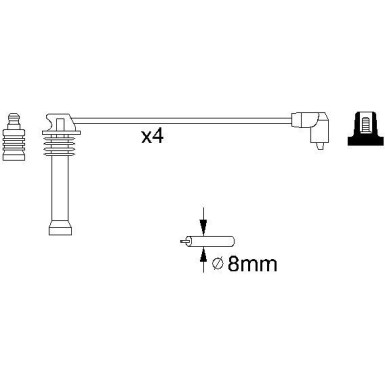 Zündleitungssatz | FORD Focus | 0 986 357 141
