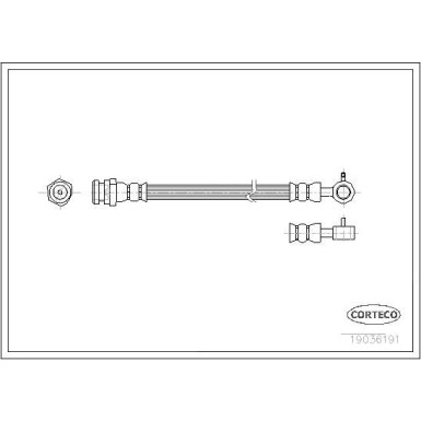 CORTECO Bremsschlauch | 19036191