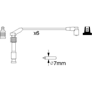 Zündleitungssatz | OPEL | 0 986 357 143