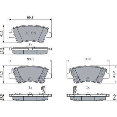 Bremsbelag | HYUNDAI I30 16 | 0 986 424 959