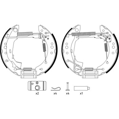 Satz Bremsbacken Citroen C3 1.6 16V Hdi (90, 109Km) 05/10- (203X38mm) | 84059801