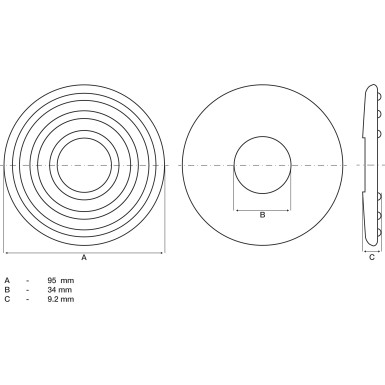 BGS Ersatz-Gummipad | für Art. 2889 | 2889-2