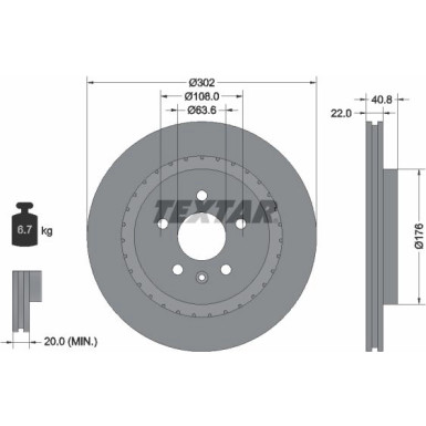 Bremsscheibe Volvo T. S60/S80/V60/V70/Xc70 06 | 92168305