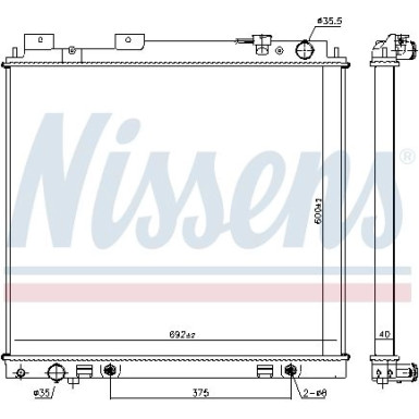 Wasserkühler PKW | NISSAN NAVARA 3.0 DCI 10 | 68744