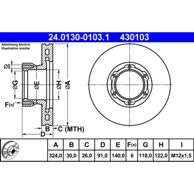 Bremsscheibe Db P. Vario 96-13 | 24.0130-0103.1