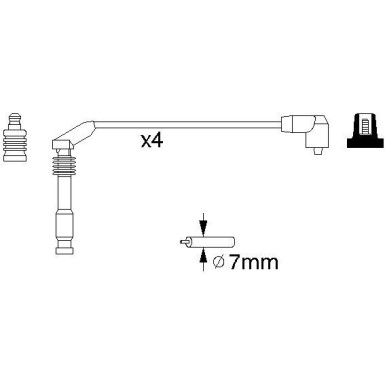 Zündleitungssatz | OPEL Astra, Combo, Omega 94-10 | 0 986 357 126