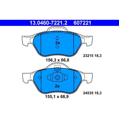 Bremsbelagsatz Renault P. Megane/Scenic 02 | 13.0460-7221.2