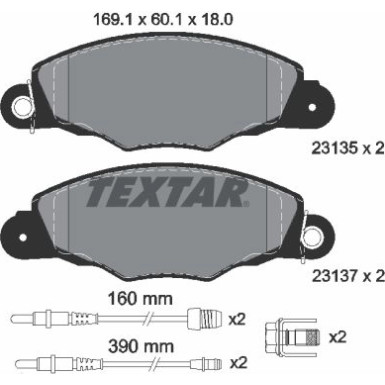 Bremsbelagsatz Citroen P. Xantia 98 | 2313503