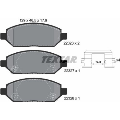 Bremsbelagsatz Opel P. Karl 1.0 15 | 2232601