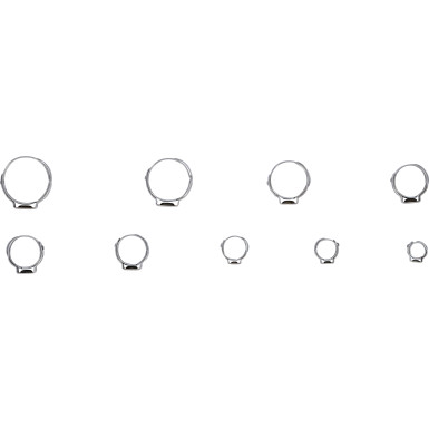 BGS Edelstahl-Schlauchklemmen-Sortiment | Ø 5,8 - 21 mm | 170-tlg | 14115