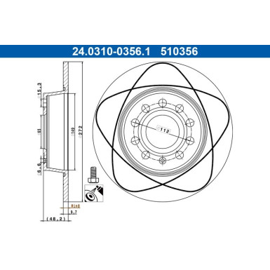 Bremsscheibe Vw T. Caddy/Eos/Golf/Touran 04- Power Disc | 24.0310-0356.1