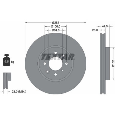 Bremsscheibe Mg P. 1.8/2.5 Zr/Zs 01-05 | 92170703