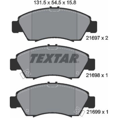 Bremsbelagsatz Honda P. Civic 91-Eg/95-Ej9/Jazz 02-/City | 2169701