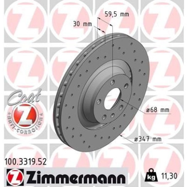 12 481 034 Sport Bremsscheibe VA Sport | AUDI A6 Quattro 04 | 100.3319.52