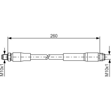 Bremsschlauch VA | MERCEDES W168,W203,W140,R170 95 | 1987476760