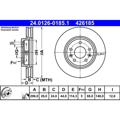 Bremsscheibe Nissan P. Qashqai/X-Trail 1.2-2.0 13 | 24.0126-0185.1