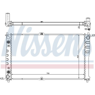 Wasserkühler PKW | KIA CARNIVAL 2,5-2,9 TD AUT 01 | 66619