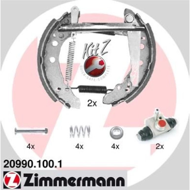 ZIMMERMANN Bremsbacken | 20990.100.1