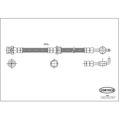 CORTECO Bremsschlauch | 19032297