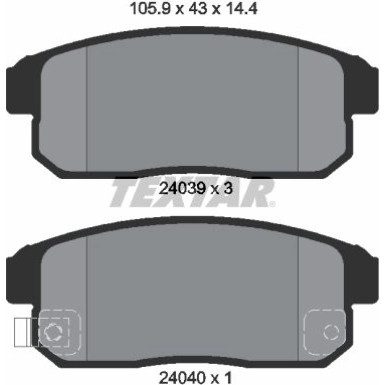 Bremsbelagsatz Mazda T. Rx8 03 | 2403901