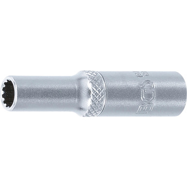 BGS Steckschlüssel-Einsatz Gear Lock, tief | Antrieb Innenvierkant 6,3 mm (1/4"""") | SW 6 mm | 10156