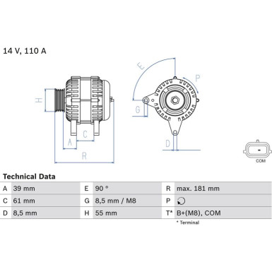 Lichtmaschine | RENAULT Scenic | 0 986 080 800