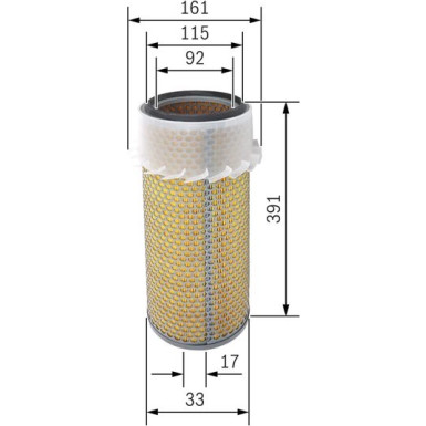 Luftfilter | CASE IH,DEMAG,FIAT,IVECO,KOMATSU | 1457433201