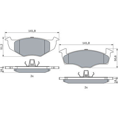 Bremsklötze | SEAT,SKODA,VW | 0 986 494 005