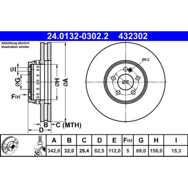 Bremsscheibe | 24.0132-0302.2