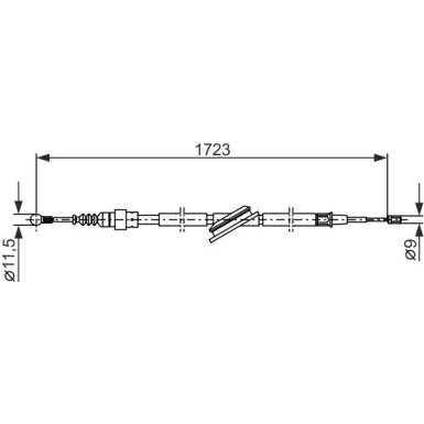 Handbremsseil | AUDI,SEAT,SKODA,VW 97 | 1987477686