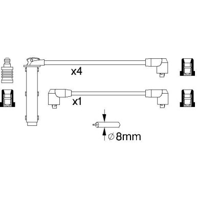 Zündleitungssatz | FORD Sierra,Scorpio | 0 986 356 802