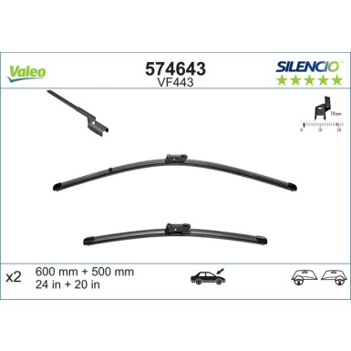 VM443 VALEO Silencio X.TRM Wischer | Audi A5 (06/07>12/07) | 574643