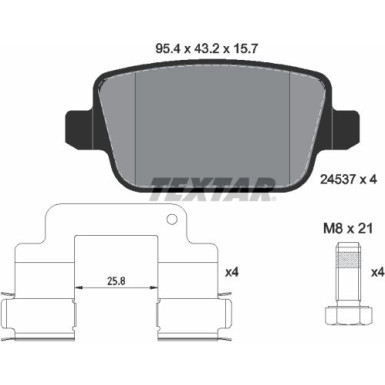 Bremsbelagsatz Land Rover T. Freelander 06- 2.2Td4 | 2453701