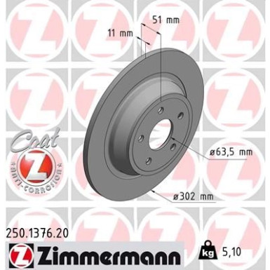 Bremsscheibe | FORD Mondeo 14 | 250.1376.20