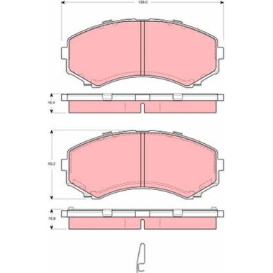 Bremsbelagsatz Mitsubishi P. Pajero 00-/Land Cruiser/Grandis | GDB3254