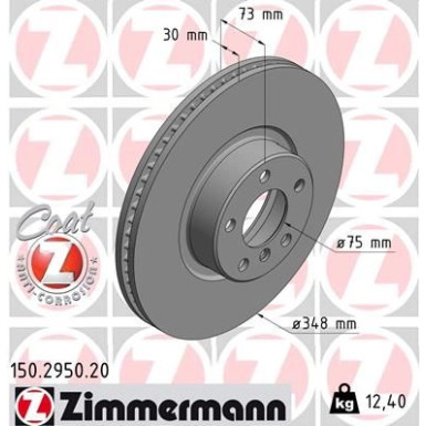 ZIMMERMANN Bremsscheibe | 150.2950.20