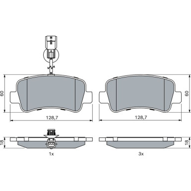 Bremsklötze | RENAULT | 0 986 494 500